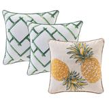 Bamboo Outdoor Pillow Cover 17"X 17" Set of 3 by HULALA HOME