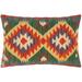 Tribal Ninfa Hand-Woven Turkish Kilim Throw Pillow 22 in x 15 in.
