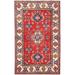 Handmade One-of-a-Kind Vegetable Dye Kazak Wool Rug (Afghanistan) - 3'1 x 4'11