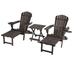Adirondack Chaise Lounge Foldable Chair and End table