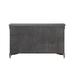 Six Drawers Wooden Dresser with Metal Handles and Bracket Base, Dark Gray
