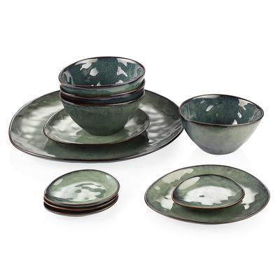 Vancasso Starry Stoneware Flambe Glaze 11-piece Dessert Set