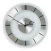 Unek Goods NeXtime Retro Wall Clock in Glass and Stainless Steel, Round, Battery Operated