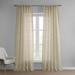 Exclusive Fabrics Calais Tile Patterned Faux Linen Sheer Curtain