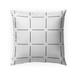 BLOCK PRINT SIMPLE SQUARES B+W Indoor|Outdoor Pillow By Kavka Designs - 18X18