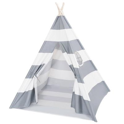 Natural Cotton Canvas Teepee Tent for Kids Indoor & Outdoor Use