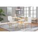 Fuji Contemporary-Glam Gold Dining Table - N/A
