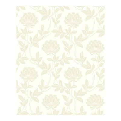 Advantage Ogilvy Bone Floral Wallpaper - 20.5 x 396 x 0.025