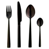 Flatware Stainless Steel Onyx Black 16PC Set - None