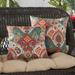 Greendale Home Fashions Global 17-inch Square Outdoor Square Accent Pillow (Set of 2)