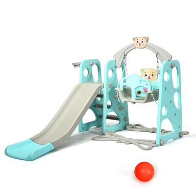 4 in 1 Toddler Climber and Swing Set Kids Play Climber Slide Playset