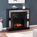 SEI Furniture Tranton Glam Silver/ Black Mirror Electric Fireplace