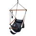 Deluxe Hanging Wood Zero-gravity Hammock Chair with Cup Holder