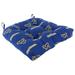 West Virginia Mountaineers Indoor / Outdoor Seat Cushion Patio D Cushion 20" x 20", 2 Tie Backs - 20" x 20" x 3"