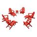 Nelson 6-piece Adirondack Chair Set with 3 Ottomans and 3 Side Tables by Havenside Home