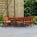 Amazonia Albany 9-piece Wood Square Dining Set with Cushions - 9 Piece