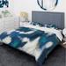 Designart 'Blue Glam Texture II' Glam Bedding Set - Duvet Cover & Shams