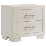 Coaster Furniture Jessica White 2-drawer Wooden Nightstand