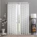 Madison Park Iris Embroidered Diamond Sheer Single Curtain Panel