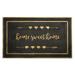 RugSmith Black, Gold Moulded Home Sweet Home Hearts Rubber Doormat, 18" x 30" - 18" x 30"