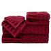 6-Piece Cotton Deluxe Plush Bath Towel Set – Chevron Patterned by Windsor Home