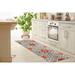 SUZANI in TILES RED & GREEN Kitchen Mat by Kavka Designs