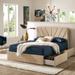 Arlert V-Channel Headboard Storage Platform Bed by iNSPIRE Q Modern