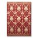 Hand Knotted Wool & Silk Damask Tibetan Area Rug (6'x9') - 6' x 9'