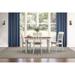 Monarch 5-Piece Rectangular Off-White Dining Table (with an 18" removable leaf) and Four Double X-back Chair Set by Homestyles
