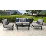 kathy ireland Madison Ave. 5 Piece Outdoor Aluminum Patio Furniture Set 05d