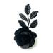 VIBHSA Flower Napkin Rings Set of 4 (Black Rose)