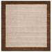 SAFAVIEH Handmade Himalaya Beige/ Dark Brown Border Wool Runner Rug