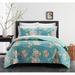 Chic Home Carli 9 Piece Quilt Set Watercolor Floral Pattern Print Bed In A Bag