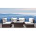 LSI 6 Piece Cup Table Sectional Set Outdoor Furniture Patio Sofa Set