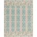 ECARPETGALLERY Flat-Weave Tamar I Teal Wool Tapestry Kilim - 7'9 x 9'9