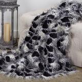 Plutus Porcupine Black and White Faux Fur Luxury Blanket
