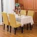 Subrtex 4 PCS Stretch Dining Chair Slipcover Textured Grain Cover