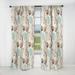 Designart 'Vintage Flower Pattern' Bohemian & Eclectic Blackout Curtain Single Panel