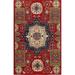 Geometric Vegetable Dye Kazak Oriental Area Rug Wool Handmade Carpet - 6'0" x 9'0"