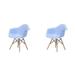 Kids Favourite Eiffel Bucket Dining Chair with Wooden Legs(set of Two)