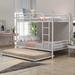 Nestfair Twin-Over-Twin Metal Bunk Bed with Trundle