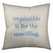 Quotes Handwritten Impossible Quote Floor Pillow - Square Tufted