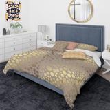 Designart 'Golden Marble Design III' Mid-Century Modern Duvet Cover Comforter Set