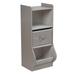 Badger Basket Upright Storage Nook with Reversible Basket - Woodgrain Gray