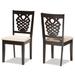 Gervais Modern and Contemporary Transitional 2-PC Dining Chair Set