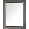35 x 27 Inch Designer Vanity Wall Mirror, Silver Grey Mosaic Rectangle Modern Large Mirrors for Bathroom Entryway Bedroom