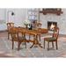 East West Furniture Dining Set Includes an Oval Table with Butterfly Leaf and Dining Chairs (Chair Seat Type Options)