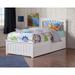 Mission Twin Platform Bed with Matching Footboard with 2 Drawers in White