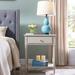 Coastal Charging Nightstand Side Table One Drawer