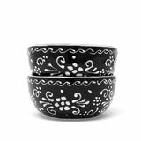 The Curated Nomad Somerset Ink-black Pottery 5.5-inch Bowls (Set of 2) - N/A